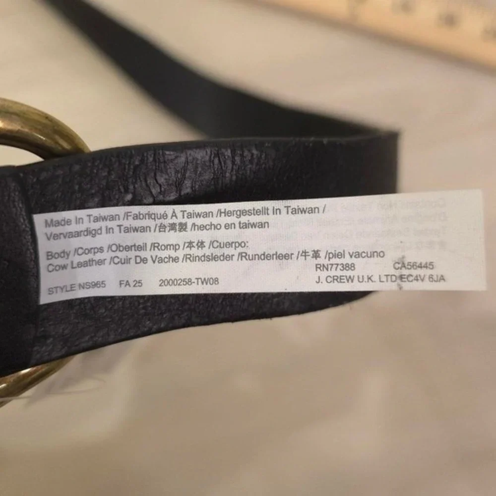 Madewell Women's Black Belt Oval Buckle Belt - Size XS
